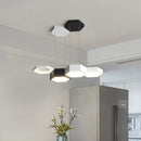 Axyaa Stainless Steel LED Chandelier for Nordic Dining Room Decor