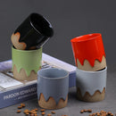 Axyaa Ceramic Glazed Latte Cups Vintage Style Drinking Mugs for Household.