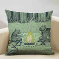 Axyaa Enchanted Forest Tree House Pillow Cover for Home Decor Sofa