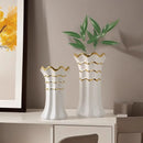 Axyaa Nordic Ceramic Vases: Hand-painted Green Plant Decor for Home Living Room Flower Arrangements
