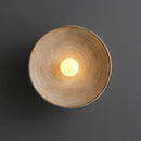 Axyaa Wabi Sabi Round Wall Lamp for Bedroom, Art Indoor Sconce Light