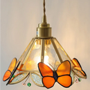 Axyaa Tiffany Butterfly Glass LED Wall Light Fixture for Home Decor and Adjustable Lighting
