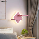 Axya Pink White LED Wall Lights for Living Room Bedroom Sconce Bedside Lamp