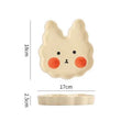 Axyaa Cartoon Animal Ceramic Breakfast Plate - Creative & Cute Dessert Dish