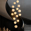 Axyaa Crystal Chandelier Stair Pendant Lighting Modern Home Décor Living Room Lights