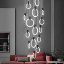 Axyaa Modern LED Pendant Light Chandelier for Staircase & Living Room - Indoor Hanging Lighting