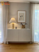 Axyaa Marble Table Lamp LED White Desk Light for Home Bedroom Decor