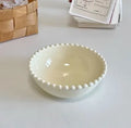 Axyaa 6-inch Cream Ceramic Dessert Plate