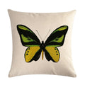 Butterfly Cotton Linen Throw Pillow Cover for Home & Car Decor - Axyaa