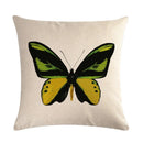Butterfly Cotton Linen Throw Pillow Cover for Home & Car Decor - Axyaa