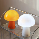 Axyaa Swirl Glass Mushroom Bedside Table Lamp Home Living Room Decor