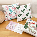 Axyaa Floral Embroidered Throw Cushion Cover Cotton Pillowcase for Living Room Sofa.