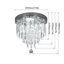 Axyaa Crystal LED Ceiling Chandelier for Modern Home Decor Lighting