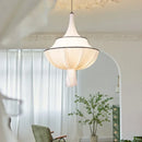 Axyaa Vintage Fabric Hanging Lamp for Hotel Lobby Bedroom Chandelier