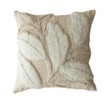 Axyaa Beige Jacquard Embroidery Tassel Pillowcase - Luxury Living Room Cushion Cover