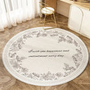 Nordic Floral Round Carpet for Sofa & Coffee Table, Non-Slip & Stain Resistant by Axyaa