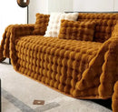 Axyaa Rabbit Plush Sofa Towel: Soft, Warm, Luxurious Velvet Throw Blanket
