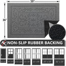 Axyaa Indoor Dirt Trapper Door Mat 36x59, Non-Slip Washable Absorbent Welcome Rug