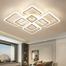Axyaa Square LED Ceiling Chandelier with Remote Control App - Modern Interior Bedroom Lamps
