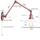 Axyaa Vintage Loft LED Wall Light Fixture Indoor Industrial Glass Lamp