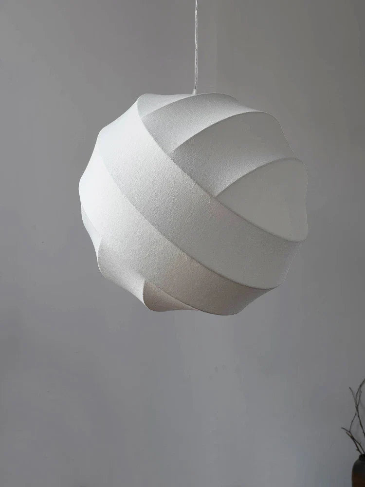 Cream Silk Chandelier: Axyaa French Retro Wabi-sabi Pendant Lamps