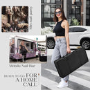 Axyaa Foldable Nail Desk with Drawer & Wrist Rest - Portable Manicure Station
