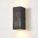 Axyaa Wabi-sabi Cement Wall Lamp Square Nordic Retro Sconce Light for Foyer Bedroom