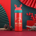 Axyaa Cartoon Antler Stainless Steel Thermos Cups: Festive Couple Cups for Christmas, New Year.