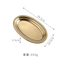 Axyaa Stainless Steel Oval Plate, Barbecue Rice Noodle Fish Plate