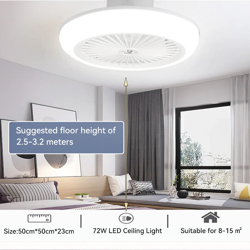 Axyaa Silent Ceiling Fan Light with Remote Control for Home Bedroom