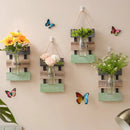 Axyaa Seasonal Wooden Wall Vases Set - Farmhouse Decor for Home