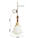 Axyaa Milky White Glass LED Pendant Chandelier - Modern Home Decor Light