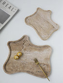Axya Irregular Natural Tray, Decorative Fruit Plate & Desktop Storage Tray