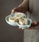 Axyaa Ceramic Tea and Pastry Plates Set - Chinese Style Home Fruit Plate