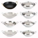 Axya Stainless Steel Mini Wok Pot with Flat Bottom, Thick and Durable Mini Chafing Dish