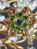 Axyaa Brass Crystal Branch Chandelier for Living, Dining, Bedroom - Creative Tree Art