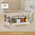 Axyaa Expandable Spice Rack Under Cabinet Organizer Shelf Storage