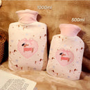 Axyaa Plush Hot Water Bag 500/1000ml for Women - Cute Insulating Belly Warmer