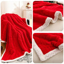 Axyaa Double Layer Taffeta Fleece Christmas Sofa Blanket French Style Bed Throw Blanket