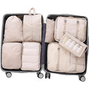Axyaa 8-Piece Solid Color Travel Packing Cubes Set for Organizing Clothes and Toiletries