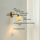 Axyaa Ceramic Shade LED Wall Lamp: Up Down Rotate Light for Living Room, Bathroom, Stairway