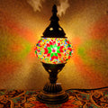 Axyaa Turkish Mosaic Table Lamp: Handcrafted Vintage Art Deco Bedside Light