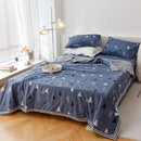 Axyaa Cotton Summer Quilt 4-Piece Set, Single Size, Thin and Washable