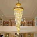 Axyaa Modern Crystal Chandelier for Villa Living Room Staircase Lighting