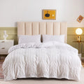 Axyaa Nordic White Duvet Cover Set - Soft King Size Bedding