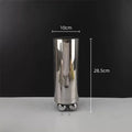 Axyaa Silver Geometric Ball Glass Vase - Abstract Cylinder Home Décor Accessory
