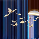 Axyaa Crystal Chandelier LED Ceiling Lamp for Indoor Living Room Lighting