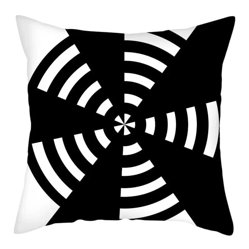 Sword Target Pattern Cushion Cover 45X45cm by Axyaa - Realistic Art Print Home Decor Pillowcase