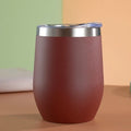 Axyaa Stainless Steel Thermos Bottle, 12oz Eggshell Cup for Travel, Office, School