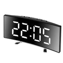 Axyaa LED Curved Screen Alarm Clock with Temperature and Snooze